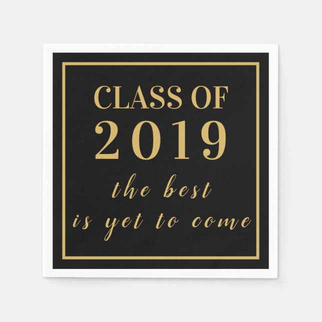 Serviette En Papier Lycée Reunion Classe de Graduation de 2019 (Devant)