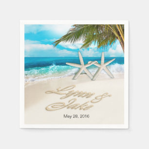 Serviette En Papier Lynn Starfish Couple DEMANDEZ VOS NOMS DANS LE SAB