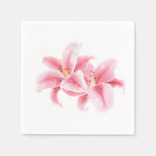Serviette En Papier Lys Stargazer Rose