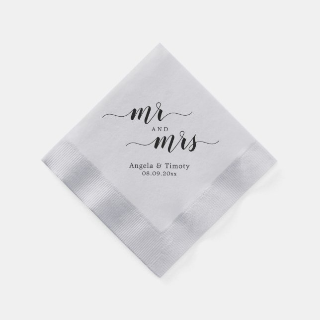 Serviette En Papier M. et Mme mariage (Coin)