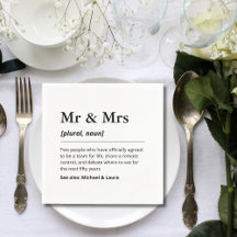 M. et Mme Mariage Définition personnalisée Moderne