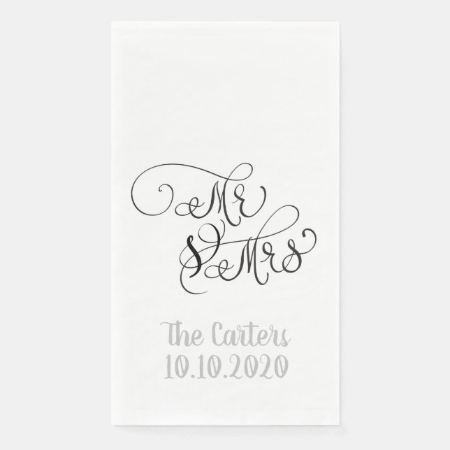 Serviette En Papier M. & Mme (Devant)