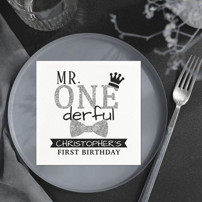 Serviette En Papier M. ONEderful 1er anniversaire (Créateur téléchargé)