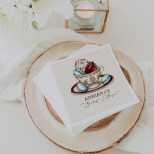 Serviette En Papier Macarons pour la fête de thé de douche de mariée