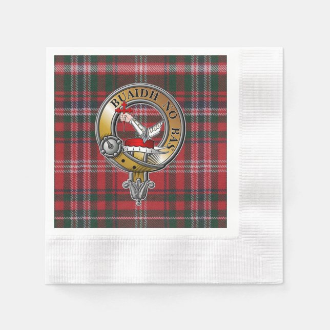 Serviette En Papier MacDougall Tartan & Badge (Devant)
