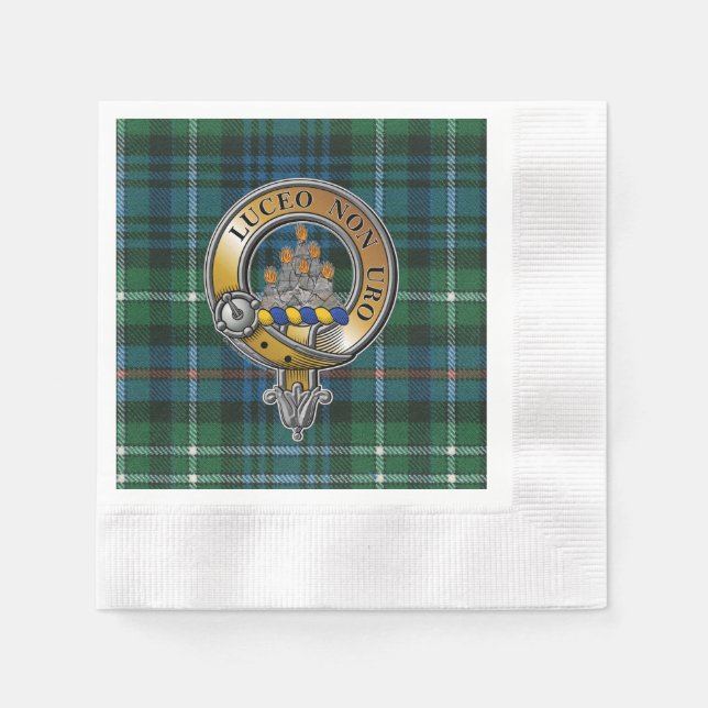 Serviette En Papier MacKenzie Tartan & Badge (Devant)