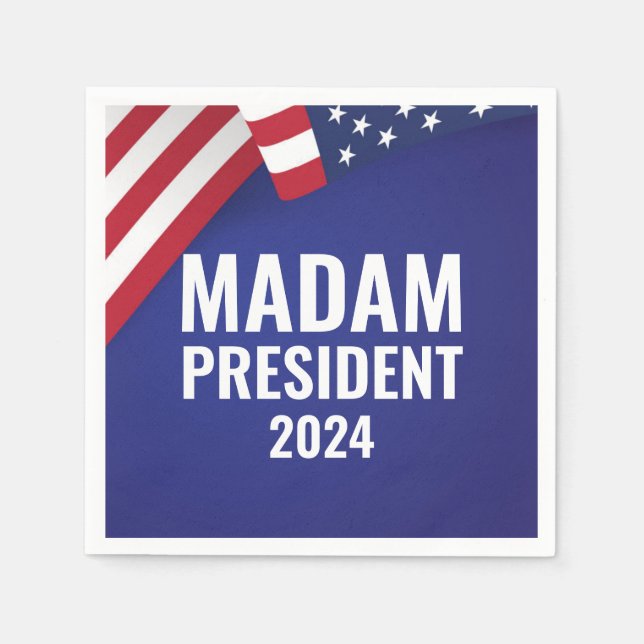 Serviette En Papier Madame la Présidente Harris 2024 (Devant)