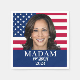 Serviette En Papier Madame la Présidente Harris 2024