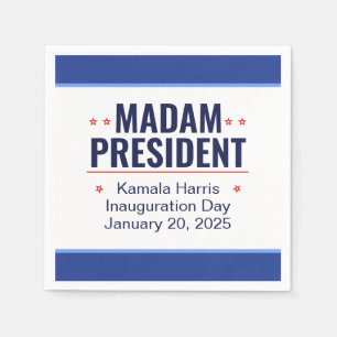 Serviette En Papier Madame la Présidente Kamala Harris Inauguration