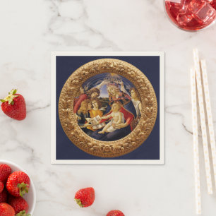 Serviette En Papier Madone du Magnificat de Sandro Botticelli