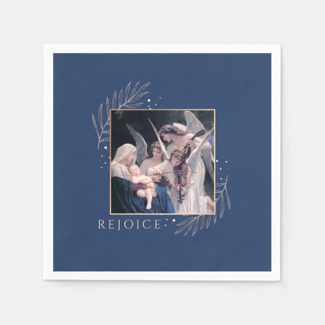 Serviette En Papier Madonna et l'enfant avec les anges (Devant)