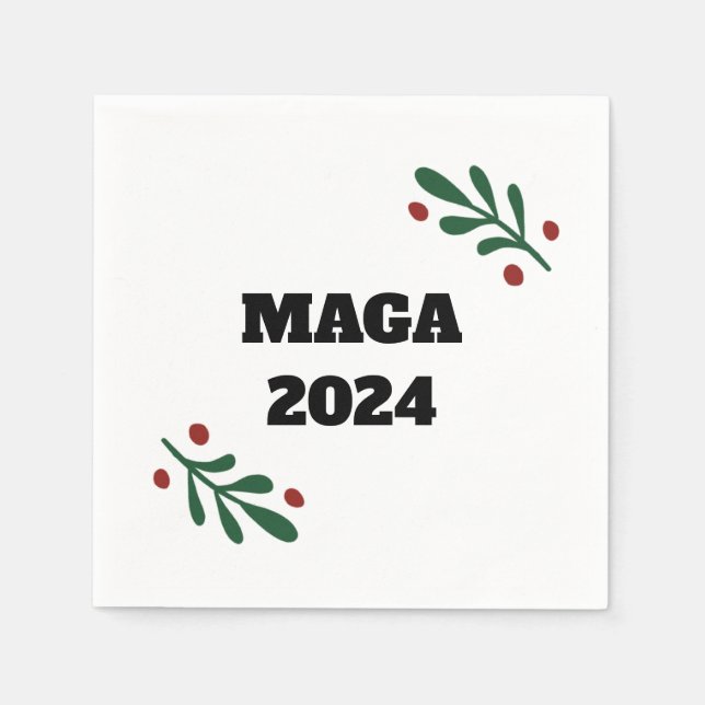 Serviette En Papier MAGA 2024 Noël (Devant)