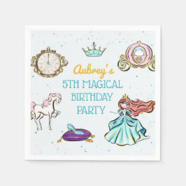 Serviette En Papier Magic Princess Fairytale Anniversaire de fête Napk
