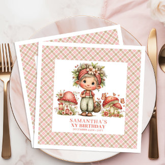 Serviette En Papier Magical Fairy Garden Whimsy Birthday Celebration 