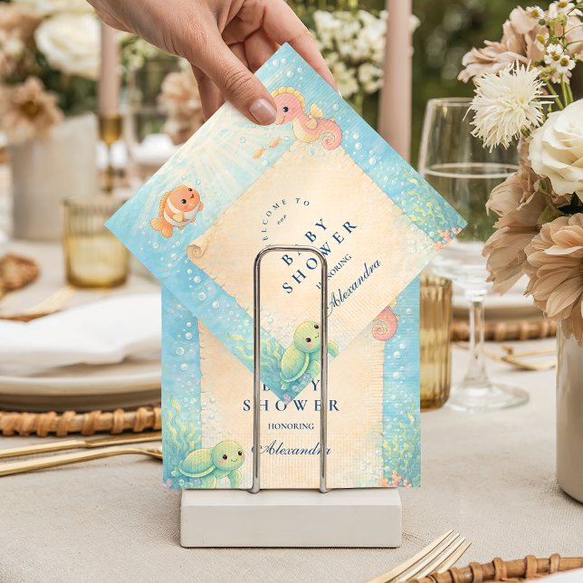 Serviette En Papier Magical Ocean Nursery Baby Shower (Créateur téléchargé)