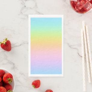 Serviette En Papier Magnificent Pastel Rainbow Wedding