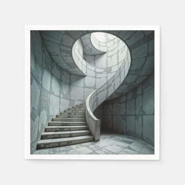 Serviette En Papier Magnifique escalier en marbre (Devant)