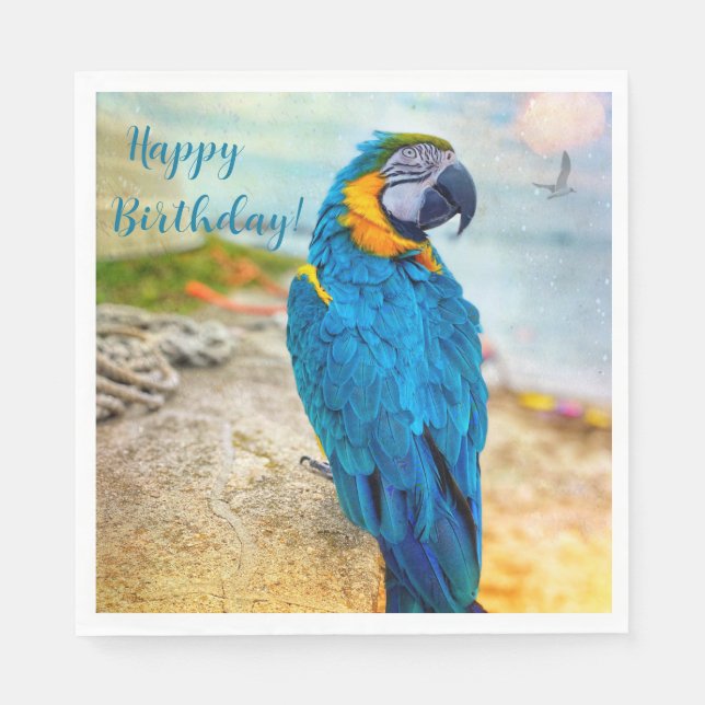 Serviette En Papier Magnifique Macaw (Devant)