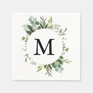 Serviette En Papier Magnifique mariage au feuillage délicat d'eucalypt