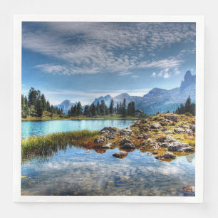 Serviette En Papier Magnifique Montagne Paysage Papier de Paysage