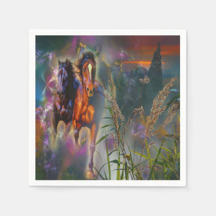 Serviette En Papier Magnifique Naples Western Horse