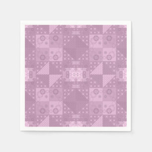 Serviette En Papier magnifique patchwork lilas traditionnel