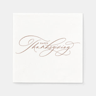Serviette En Papier Magnifique scénario de Thanksgiving heureux