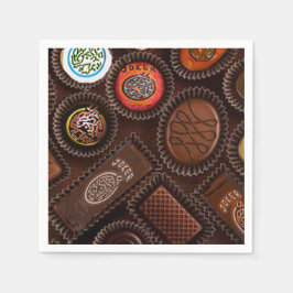 Serviette En Papier Mah Jongg Chocolat serviettes