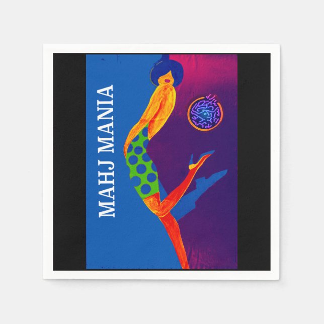 Serviette En Papier Mahj Mania Napkins (Devant)