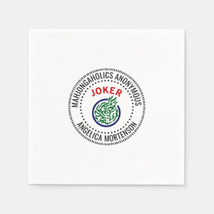 Serviette En Papier Mahjong Joker « Mahjongaholics Anonymous » Nom