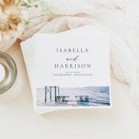 MAIRI Lake Pier Destination Watercolor Mariage