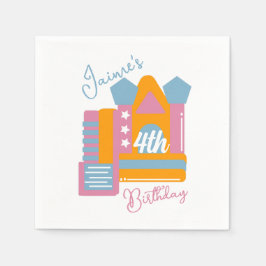 Serviette En Papier Maison de Location de Saut à Ressort pour Annivers