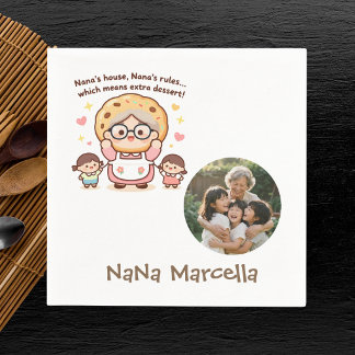 Serviette En Papier Maison de Nana Chère Règles de Nana Photo de Grand