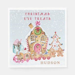 Serviette En Papier Maison de pain d'épices Noël