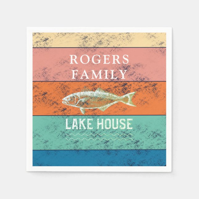 Serviette En Papier Maison de vacances d'été Lake (Devant)