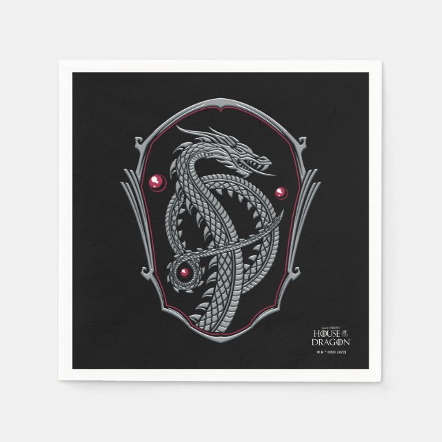 Serviette En Papier MAISON DU DRAGON | Serviettes d'insigne de dragon  (Devant)