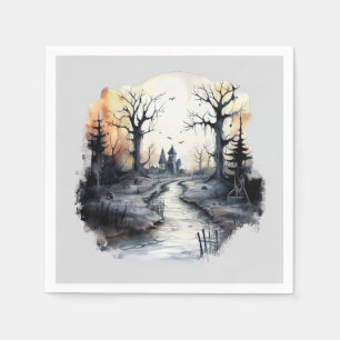 Serviette En Papier Maison Éffrayante Halloween