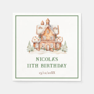 Serviette En Papier Maison en pain d'épice décorer fête d'anniversaire