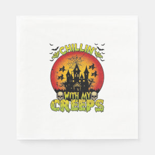 Serviette En Papier Maison hantée de Chill Creeps Halloween Sorcières