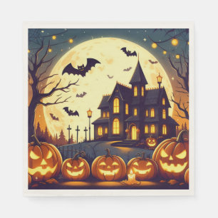 Serviette En Papier Maison hantée d'Halloween