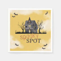 Maison Hantée éffrayante Halloween papier de fête 