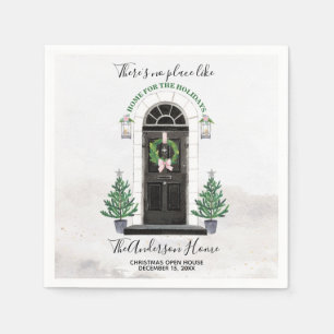 Serviette En Papier Maison ouverte de Noël pour les fêtes