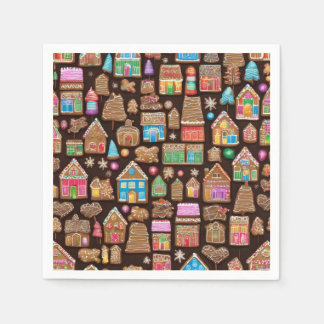 Serviette En Papier Maisons de pain d'épices