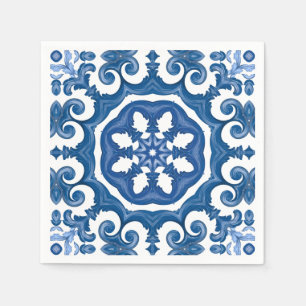 Serviette En Papier Majolica, carrelage méditerranéen,