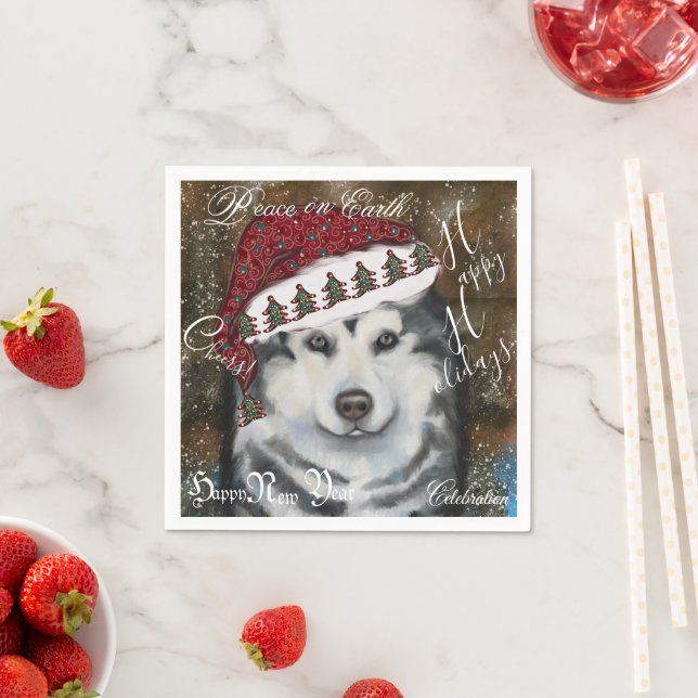 Serviette En Papier Malamute d'Alaska (En situation)