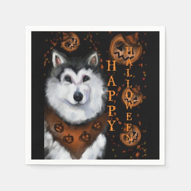 Serviette En Papier Malamute d'Alaska (Devant)