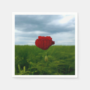 Serviette En Papier Malgré tout rouge - Coquelicot photo naturelle ser