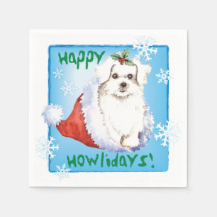 Serviette En Papier Maltais de Noël