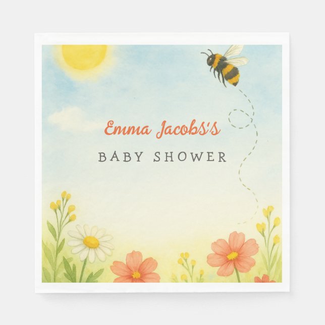 Serviette En Papier Maman À Être Sexe Baby shower Neutre serviettes (Devant)