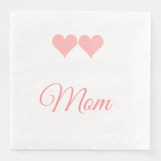 Serviette En Papier Maman aux coeurs roses mousepad